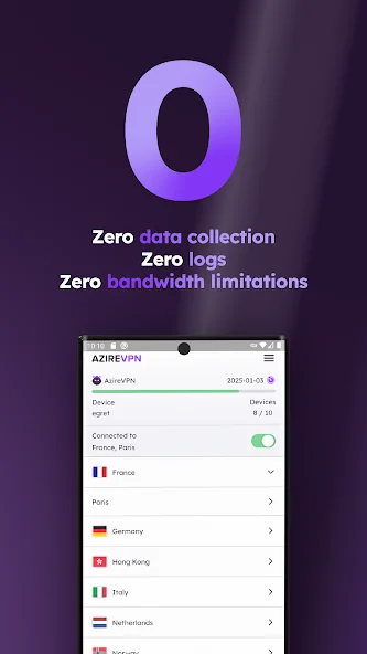 AzireVPN – Ultra private VPN