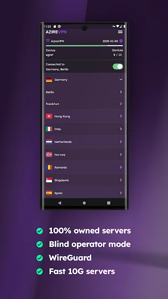 AzireVPN – Ultra private VPN