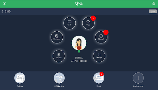 Vyke: Second Phone/2nd Line ‏