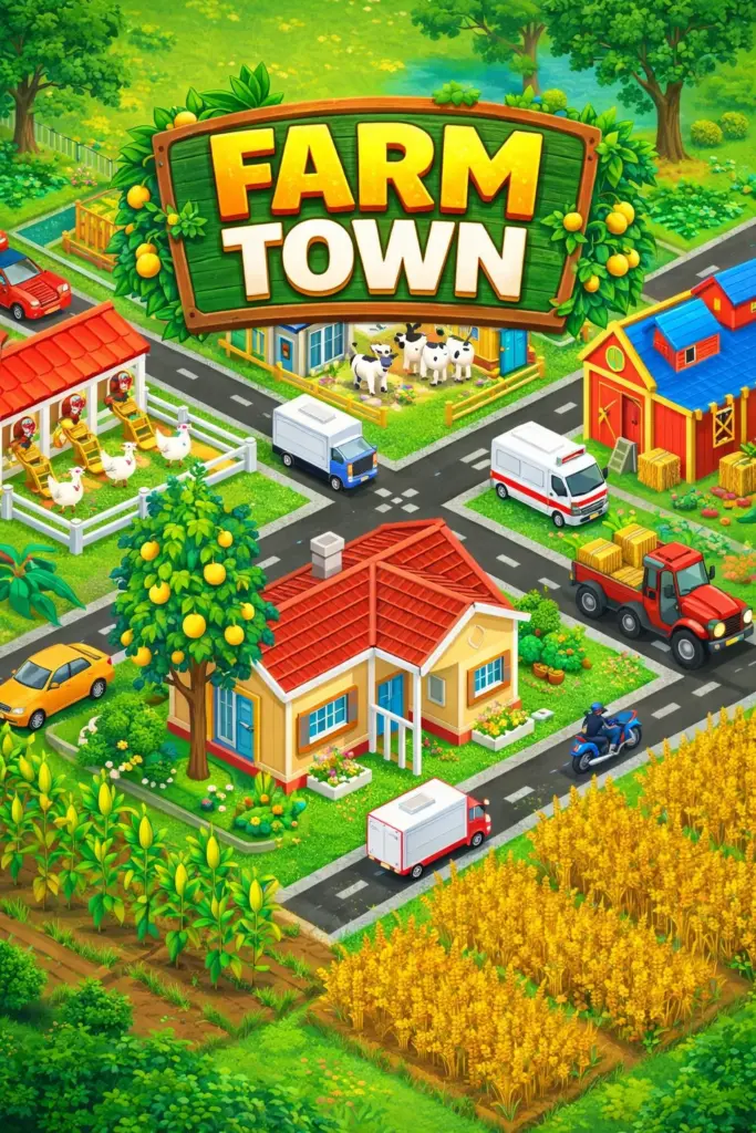 تحميل لعبة Farm Town مهكرة 2026 احدث اصدار للاندرويد APK