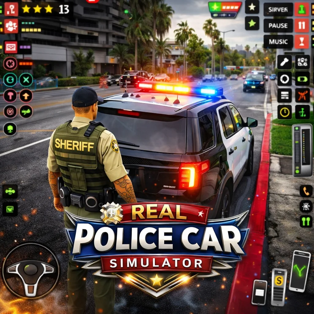 تحميل لعبة Real Police Car Simulator مهكرة احدث اصدار للاندرويد APK