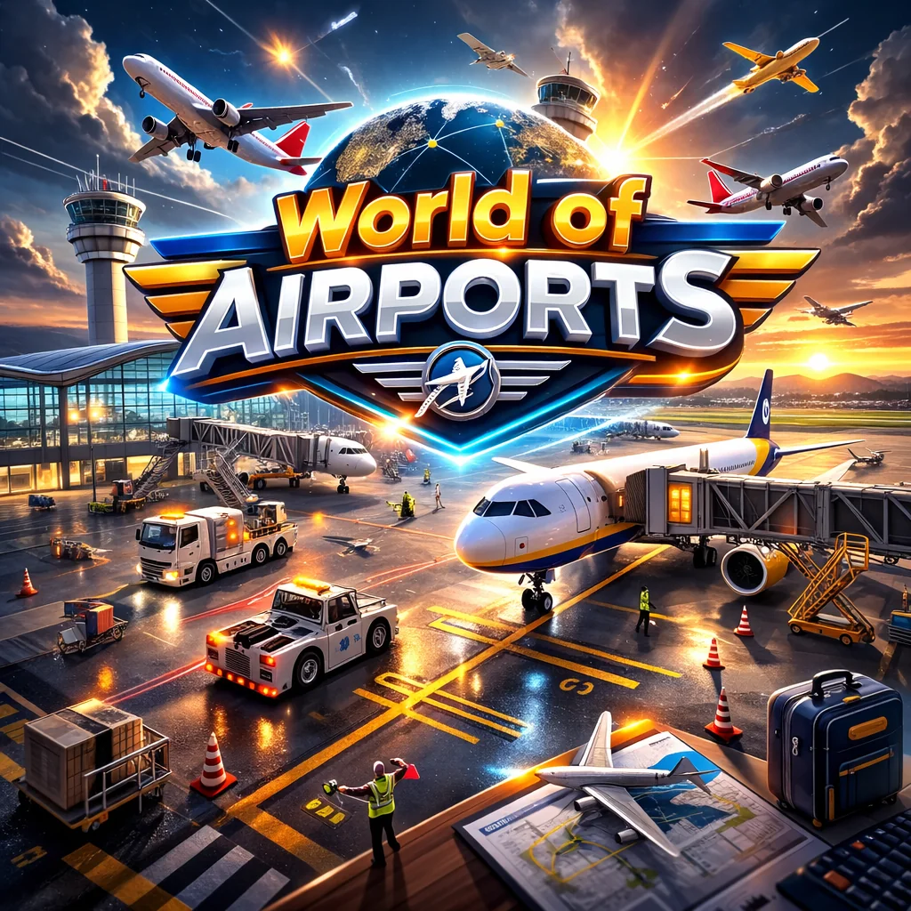 تحميل لعبة World of Airports مهكرة 2026 احدث اصدار للاندرويد APK