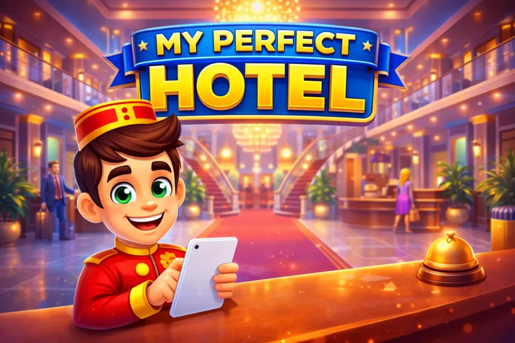 تحميل لعبة My Perfect Hotel مهكرة 2026 احدث اصدار للاندرويد APK